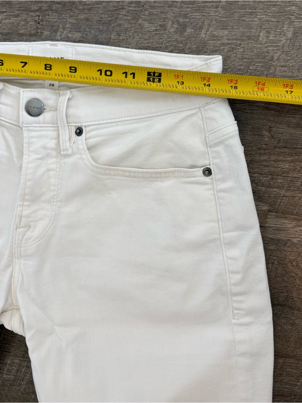FRAME L’Homme Slim White Jeans Men’s 29 Designer Stretch Denim - Picture 5 of 8